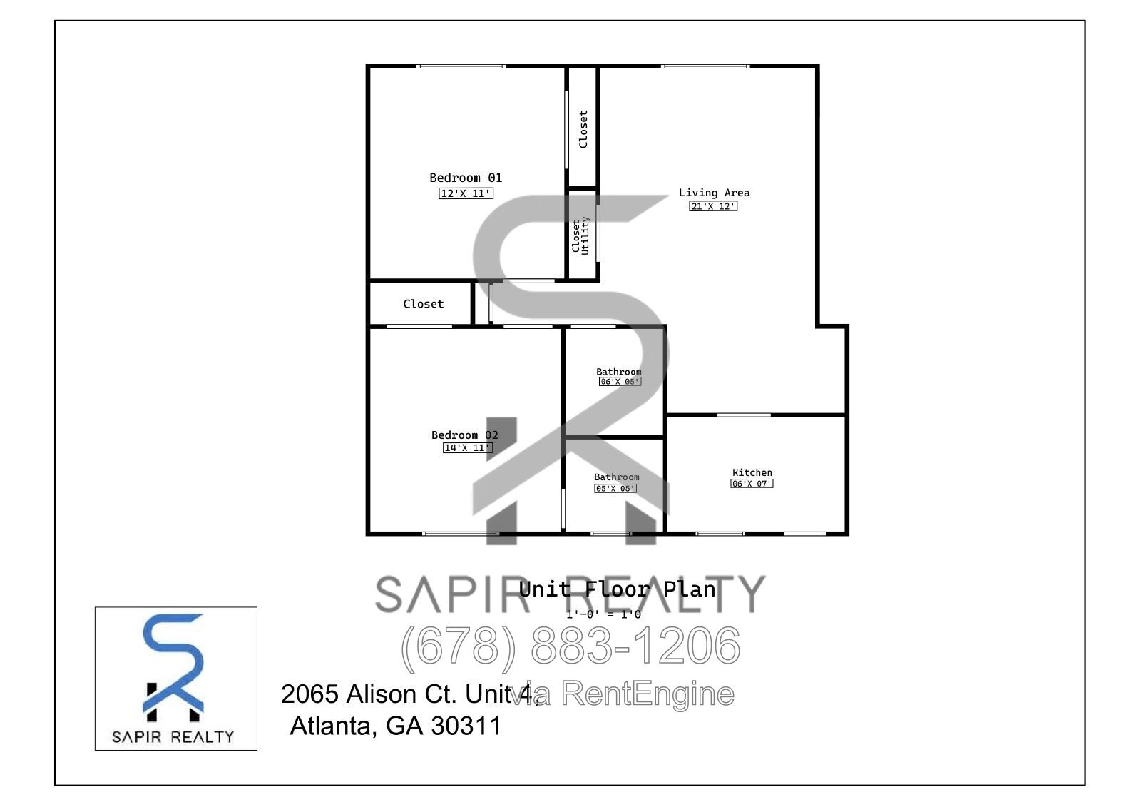 Newly Updated All-Electric 2BR/1.5BA in Campbelton Rd property image